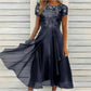 👗 50 % RABATT NU! ✨ Fashionabel tyllklänning med rund hals – mjukt material, elegant snitt & perfekt för fest och vardag 💃