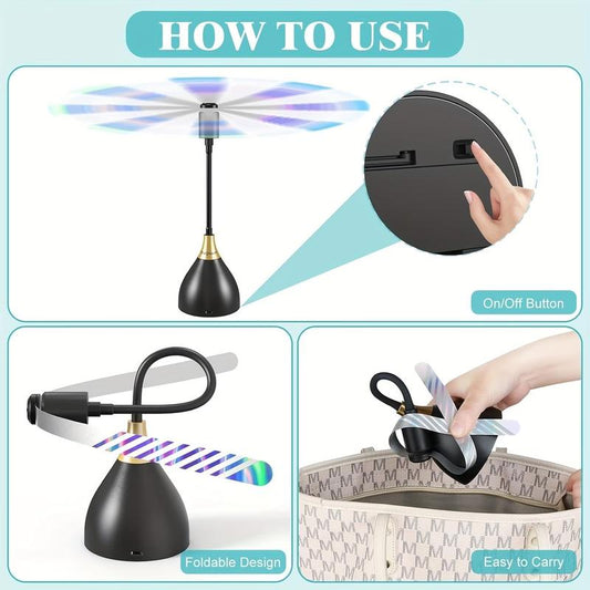 🌀 50% RABATT NU! 🦟 Smart Flugbortstötande Fläkt – USB/Batteri & Tyst – Skapar Flugfri Zon – Perfekt för Picknick, Grill & Fest 🏠