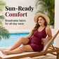 👙 50% RABATT NU! 🌊 Elegant Badklänning i Plusstorlek – Premium Omlottdesign med Magkontroll – Perfekt för Strand & Pool – Enfärgad & Texturerad ✨