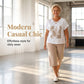 👗 50% RABATT NU! 🌿 Women Casual Two Piece Set – V-Neck Tee & Cropped Pants – Avslappnad Passform & Premium Hudvänligt Tyg – Perfekt för Vardag & Semester ☀️