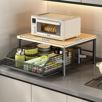 🏠 50% RABATT NU! ☕ 2-plans Mikrovågsugnsställ – Frigör Köksyta med Smart Förvaring – Perfekt för Kaffehörn, Småköp & Studentkök 🧺