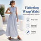 👗 50 % RABATT NU! 🌊 Randig ärmlös maxiklänning för kvinnor – midjeband, ledig stil & perfekt för sommaren ✨