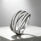 💍 50% RABATT NU! ✨ Adjustable Multi-Band Crossover Ring – Elegant Design & CZ Pavé – Perfekt för Vardag & Fest – Justerbar Öppen Band 💎