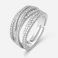 💍 50% RABATT NU! ✨ Adjustable Multi-Band Crossover Ring – Elegant Design & CZ Pavé – Perfekt för Vardag & Fest – Justerbar Öppen Band 💎