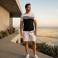 👕 50% RABATT NU! ☀️ Herr Casual Kortärmad T-shirt & Shorts Set med Dragsko – Andningsbart & Stilrent – Perfekt för Sommar, Träning & Vardag – Matchat Set 🌊
