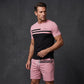 👕 50% RABATT NU! ☀️ Herr Casual Kortärmad T-shirt & Shorts Set med Dragsko – Andningsbart & Stilrent – Perfekt för Sommar, Träning & Vardag – Matchat Set 🌊