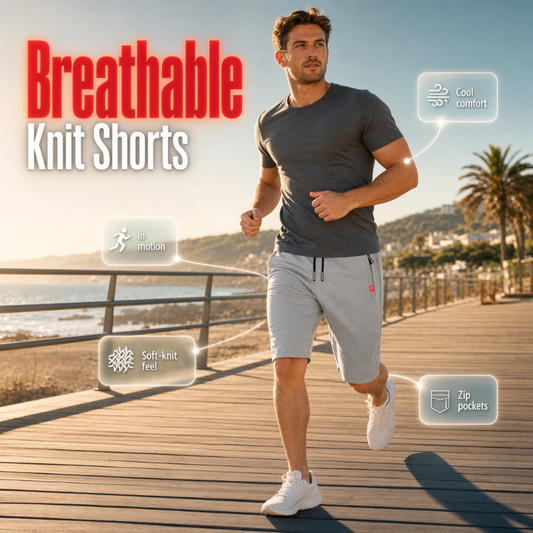 🩳 50% RABATT NU! ☀️ Herr Casual Dragsko 3/4 Shorts – Andningsbara & Lätta – Perfekt för Strand, Träning & Vardag – Dragkedjeficka 🌊