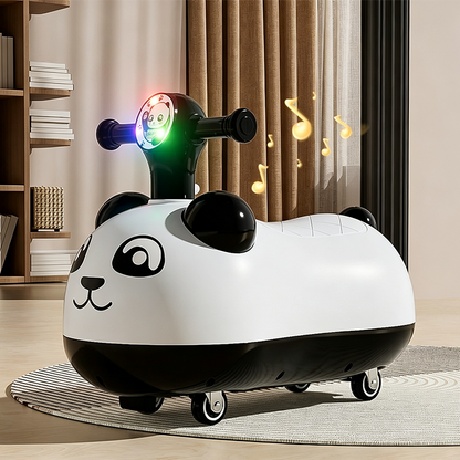 🐼 50% RABATT NU! 🎵 Panda Baby Gungbil med Musik och Ljus – Säker & Stabil – Perfekt för Småbarn – Tysta Hjul & BPA-fritt Material 🧸