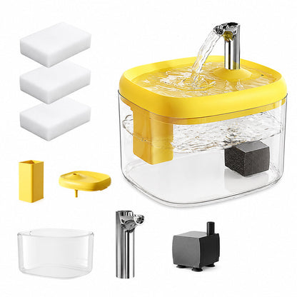 🐱 50% RABATT NU! 💧 Tyst Husdjursdricksfontän med Livsmedelsgodkänd PET-skål – Cirkulerande Flöde & Transparent Behållare – Perfekt för Katter & Små Hundar