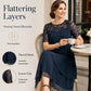 👗 50 % RABATT NU! 🌸 Women's Elegant Plus Size Tiered Dress – spetsdetaljer, hög midja & perfekt för alla tillfällen ✨