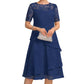 👗 50 % RABATT NU! 🌸 Women's Elegant Plus Size Tiered Dress – spetsdetaljer, hög midja & perfekt för alla tillfällen ✨