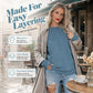 👚 50 % RABATT NU! ☁️ Oversized-tröja med rund hals för dam – mysig, rymlig & perfekt för avslappnade dagar ✨