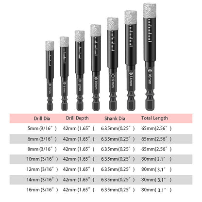 🔩 50 % RABATT NU! 💎 Borr med sexkantsskaft för marmor/kakel/sten – diamantbelagd, torrborrning & rena hål – perfekt för kakel och sten 🏗️