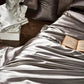 🛏️ 50 % RABATT NU! 🌙 Luxury pure mulberry silk sängkläder set med 4 delar – 25 momme, hypoallergen & temperaturreglerande – perfekt för känslig hud 💤