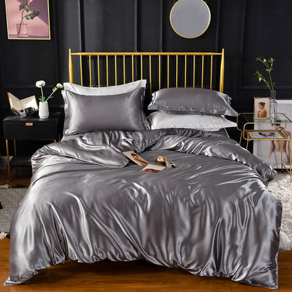 🛏️ 50 % RABATT NU! 🌙 Luxury pure mulberry silk sängkläder set med 4 delar – 25 momme, hypoallergen & temperaturreglerande – perfekt för känslig hud 💤