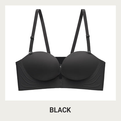 👙 50 % RABATT NU! ✨ Osynlig band främre spänne push‑up bh – justerbara dolda band & sömlös komfort – perfekt för axelbandslösa och urringade outfits 🌸