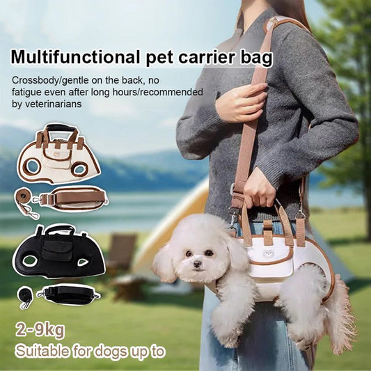 🐱 50 % RABATT NU! 🎒 2-i-1 bärsele för små hundar & katter – vadderad axelrem, ventilerande tyg & justerbar passform 🐾