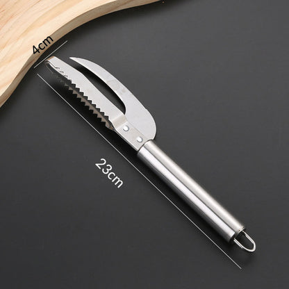 🐟 50 % RABATT NU! 🔪 Multifunktionell fiskkniv i rostfritt stål – ultravasst blad, tandad rygg för fjällning & ergonomiskt handtag – perfekt för filéering och urtagning 🍣