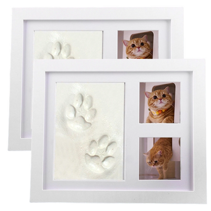 🐾 50 % RABATT NU! 🖼️ DIY-minneskit för husdjurs tassavtryck – bevara ett älskat minne för alltid med träram & lera 🐱