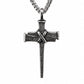 ⛓️ 50 % RABATT NU! 🖤 Herr vintage spik kors hänge halsband – gotisk design, texturerad yta & lättvikt – perfekt för streetwear och casual looks 🕶️