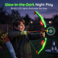 🏹 50 % RABATT NU! ✨ Kids bow and arrow archery toy set – LED-ljus, mjuka sugkoppspilar & justerbart pilkoger – perfekt för aktiva barn 🎯