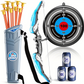 🏹 50 % RABATT NU! ✨ Kids bow and arrow archery toy set – LED-ljus, mjuka sugkoppspilar & justerbart pilkoger – perfekt för aktiva barn 🎯