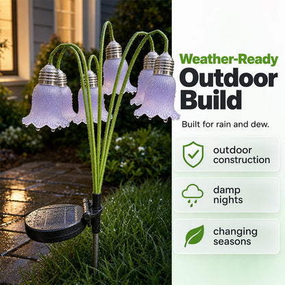 🌷 50 % RABATT NU! ☀️ Solcellsdrivna blomlampor – vädertåliga, dekorativa & automatisk skymningsbelysning – perfekt för trädgården 🌙