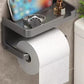 🧻 50 % RABATT NU! 📦 Wall-Mounted Toilet Paper Holder with Storage Shelf – borrfri installation, förvaringsfack & vattentålig PP – perfekt för badrummet 🚿