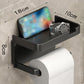 🧻 50 % RABATT NU! 📦 Wall-Mounted Toilet Paper Holder with Storage Shelf – borrfri installation, förvaringsfack & vattentålig PP – perfekt för badrummet 🚿
