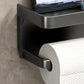 🧻 50 % RABATT NU! 📦 Wall-Mounted Toilet Paper Holder with Storage Shelf – borrfri installation, förvaringsfack & vattentålig PP – perfekt för badrummet 🚿