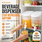 🧊 50 % RABATT NU! 🥤 3,5L dryckesbehållare med inbyggd kran – PP-material av livsmedelskvalitet, stor öppning & platsbesparande design – perfekt för kylskåpet ☀️