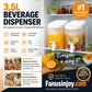 🧊 50 % RABATT NU! 🥤 3,5L dryckesbehållare med inbyggd kran – PP-material av livsmedelskvalitet, stor öppning & platsbesparande design – perfekt för kylskåpet ☀️