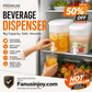 🧊 50 % RABATT NU! 🥤 3,5L dryckesbehållare med inbyggd kran – PP-material av livsmedelskvalitet, stor öppning & platsbesparande design – perfekt för kylskåpet ☀️