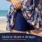 👙 50 % RABATT NU! 🌊 2-delad baddräktsset i stora storlekar med magformande effekt – rynkad front, diskret kjol & öppen rygg – perfekt för självförtroende vid poolen ☀️