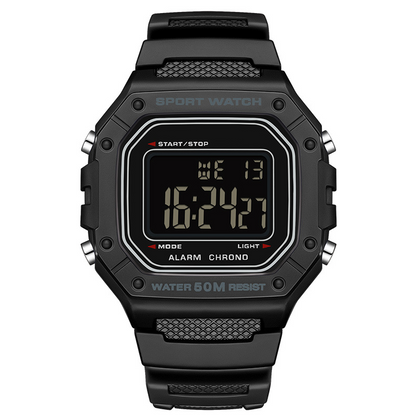 ⌚ 50 % RABATT NU! 🌊 Herr vattentålig digital klocka med LED-lysande display – 50M vattentålig, stöttålig ABS & ergonomisk sportpassform – perfekt för äventyr 🏔️