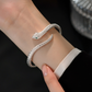 🐍 50 % RABATT NU! ✨ Vintage snake bangle bracelet – ormdesign, justerbar öppen manschett & detaljerade skalor – perfekt för mystisk elegans 🌙