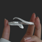 🐍 50 % RABATT NU! ✨ Vintage snake bangle bracelet – ormdesign, justerbar öppen manschett & detaljerade skalor – perfekt för mystisk elegans 🌙