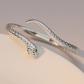 🐍 50 % RABATT NU! ✨ Vintage snake bangle bracelet – ormdesign, justerbar öppen manschett & detaljerade skalor – perfekt för mystisk elegans 🌙