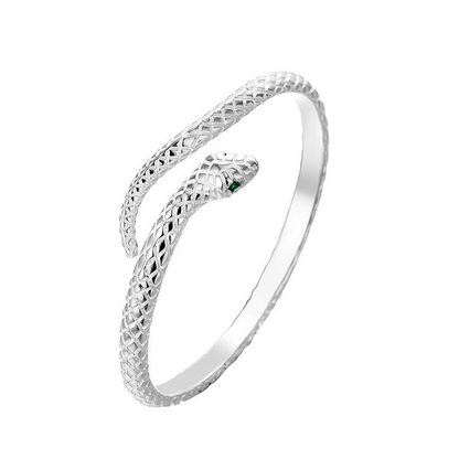 🐍 50 % RABATT NU! ✨ Vintage snake bangle bracelet – ormdesign, justerbar öppen manschett & detaljerade skalor – perfekt för mystisk elegans 🌙