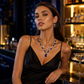 📿 50 % RABATT NU! ✨ Set med halsband och örhängen med glittrande droppformade hängsmycken – strassdetaljer, matchande design & lätt att bära – perfekt för bröllop och fest 💎