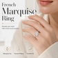 💍 50 % RABATT NU! ✨ Strålande marquise ring – elegant zirkon, fransk minimalistisk design & tidlös glans – perfekt för vardag och fest 💞