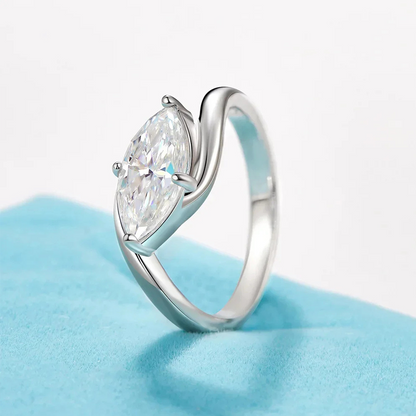 💍 50 % RABATT NU! ✨ Strålande marquise ring – elegant zirkon, fransk minimalistisk design & tidlös glans – perfekt för vardag och fest 💞