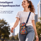 🌺 50 % RABATT NU! 🎒 Tryckt sportarmband och axelremsväska – blommig design, 3 fack & vattenavvisande – perfekt för löpning och vardag 🏃‍♀️