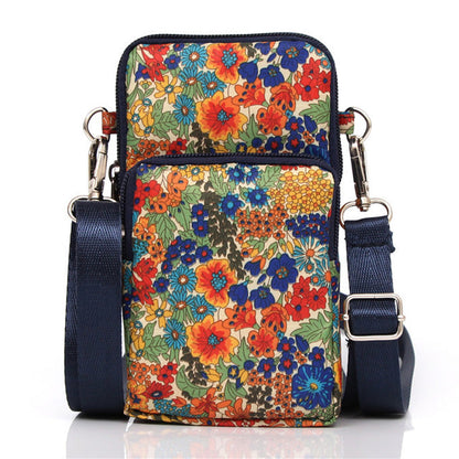🌺 50 % RABATT NU! 🎒 Tryckt sportarmband och axelremsväska – blommig design, 3 fack & vattenavvisande – perfekt för löpning och vardag 🏃‍♀️