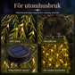 🌿 50 % RABATT NU! ☀️ Solcellsdriven hängande ljusslinga med pilblad – 66 LED-lampor, automatisk tändning & vädertålig – perfekt för trädgård och balkong 🌙