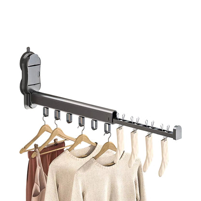 🧺 50 % RABATT NU! ✨ Utrymmesbesparande torkställning – utdragbar, vakuumfrigöring & 90° vikfunktion – perfekt för badrum, balkonger och kök 🏠