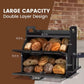 🍞 50 % RABATT NU! 🎋 Bamboo double-layer bread storage box – naturlig bambu, dubbellager vertikal kapacitet & handgjord kvalitet – perfekt för köksförvaring 🏡