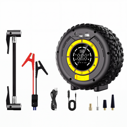 🔋 50 % RABATT NU! 💨 2-i-1: Starthjälp + däckpump – kraftfull, kompakt & pålitlig bärbar kompressor – perfekt för nödsituationer på vägen 🛠️