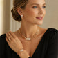💎 50 % RABATT NU! ✨ Elegant smyckesset med strass, 4 delar – halsband, örhängen, armband & ring – perfekt för bröllop och fester 🎀