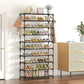 👟 50 % RABATT NU! 🏠 10-tier vertical shoe rack organizer – platsbesparande, stor kapacitet & bonus sidokrokar – perfekt för hallen och garderoben ✨